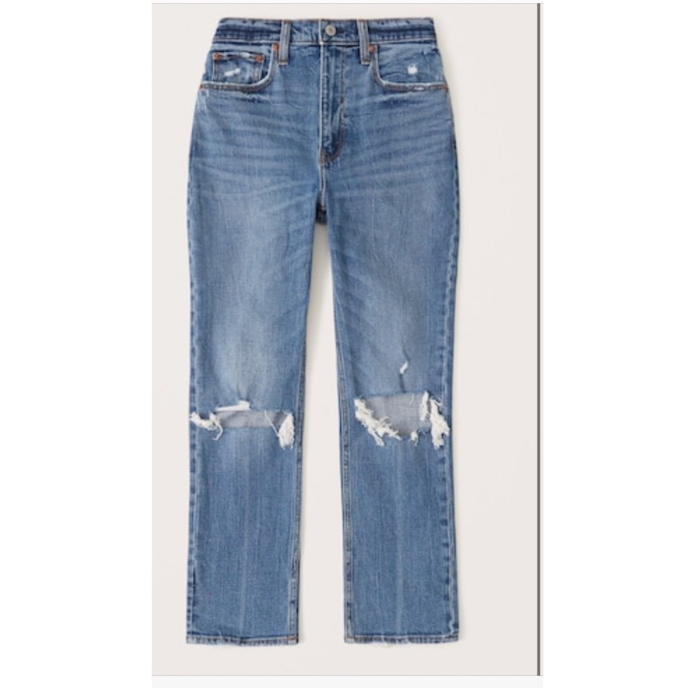 Abercrombie & fitch ankle straight ultra high rise jeans